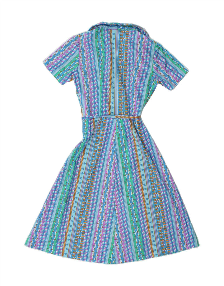 VINTAGE Womens Abstract Pattern A-Line Dress UK 8 Small Multicoloured Vintage Vintage and Second-Hand Vintage from Messina Hembry 