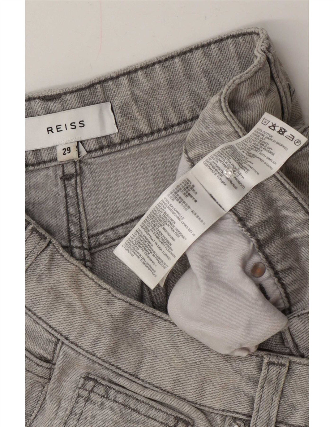 Reiss Dame Capri Jeans W29 L21 Grå Bomuld