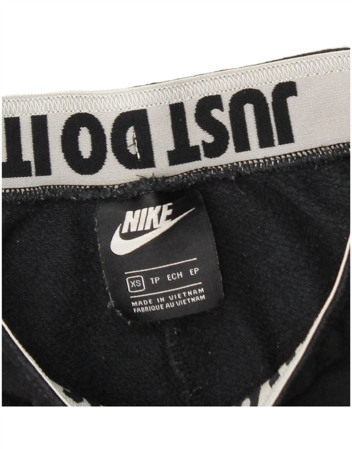 NIKE Grafisk træningsdragt bukser til kvinder Joggers UK 4 XS sort bomuld