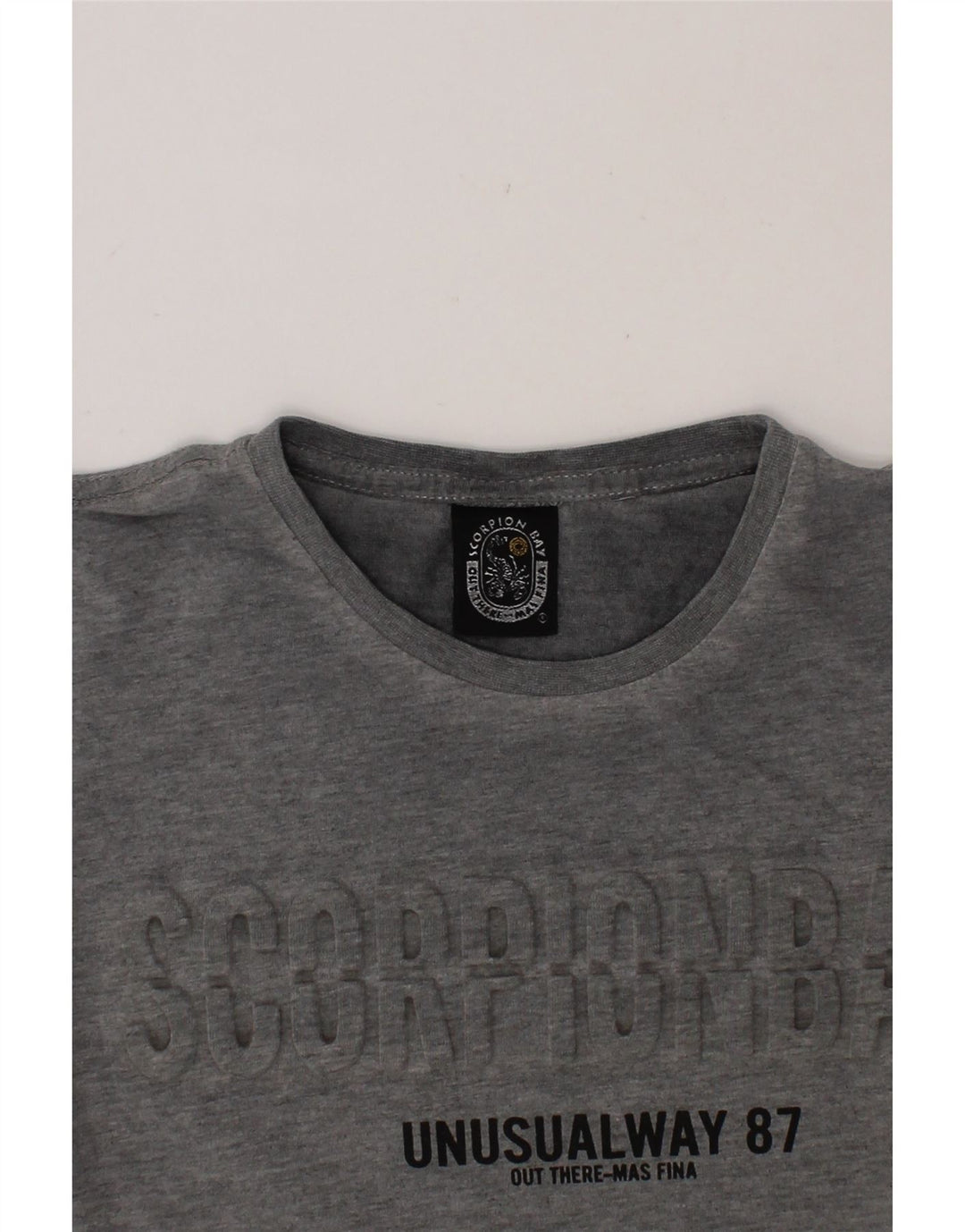SCORPION BAY Boys Graphic T-Shirt Top 9-10 Years Medium Grey Cotton Vintage Scorpion Bay and Second-Hand Scorpion Bay from Messina Hembry 