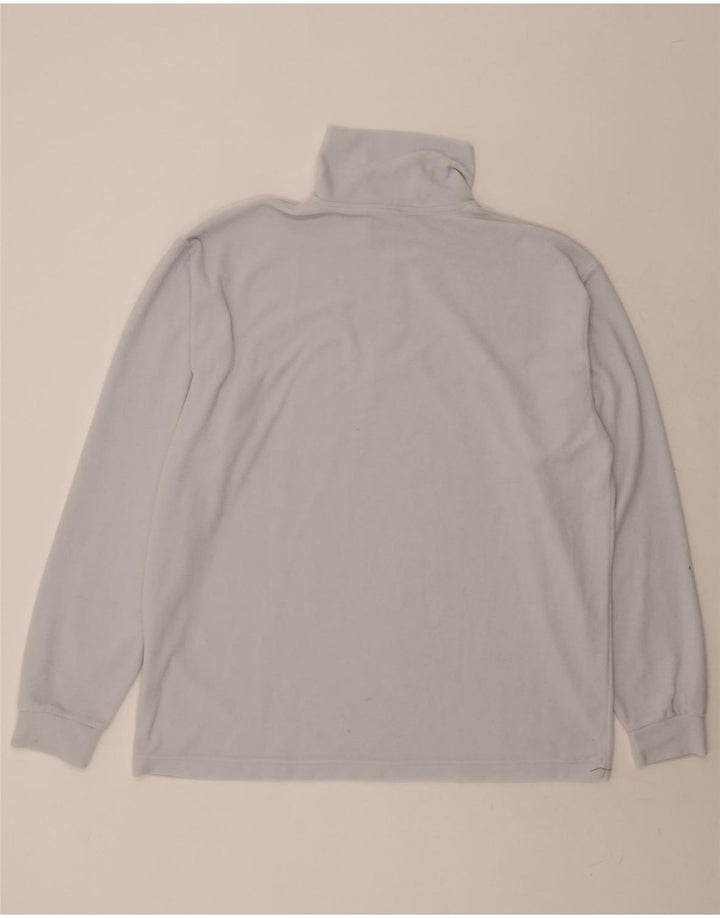 FILA Mens Zip Neck Fleece Jumper 2XL Blue Polyester Vintage Fila and Second-Hand Fila from Messina Hembry 