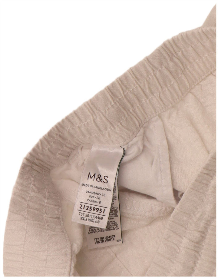 Marks & Spencer Chino Shorts til kvinder UK 10 Small W28 White Linen