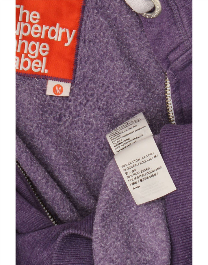 Superdry Hættetrøje med lynlås til mænd Medium Lilla Bomuld