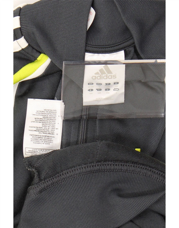 ADIDAS Træningsdragt til drenge Topjakke 13-14 år Grå Colourblock Polyester