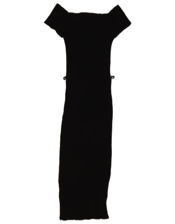 Lipsy Womens af Michelle Keegan Off Shoulder Bodycon Dress UK 8 Small Black
