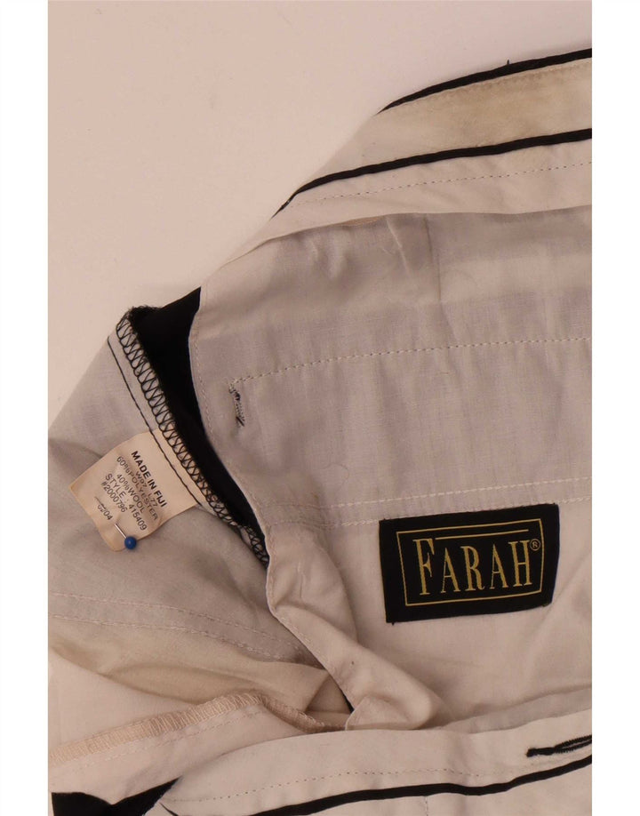 Farah Herre Pegged Suit Bukser W38 L30 Sort Polyester