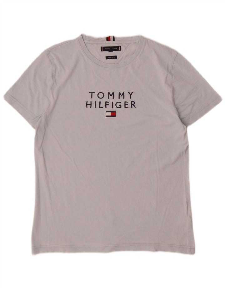 Tommy Hilfiger Herre grafisk T-shirt top mellemgrå bomuld