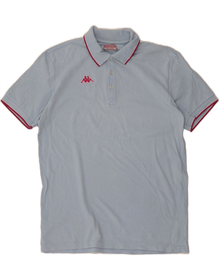 KAPPA Mens Polo Shirt 2XL Blue Cotton Vintage Kappa and Second-Hand Kappa from Messina Hembry 