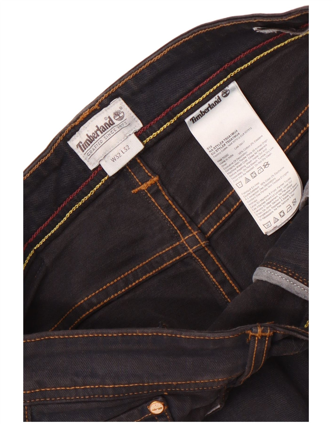 Timberland Straight Jeans til mænd W32 L32 Marineblå bomuld