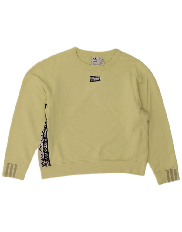 Adidas Herre Grafisk Loose Fit Sweatshirt Jumper Lille Grøn Bomuld