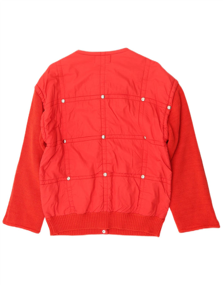 Iceberg Womens Bomber Jacket IT 42 Medium Rød Bomuld