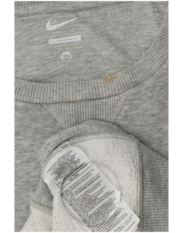 Nike Sweatshirt til mænd, lille grå flækket bomuld