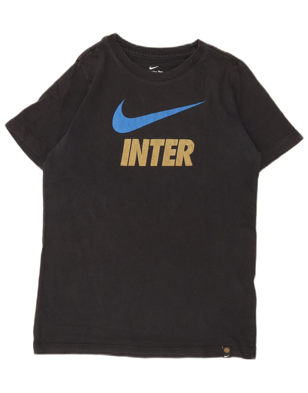 Nike drenge grafisk t-shirt top 12-13 år stor sort bomuld