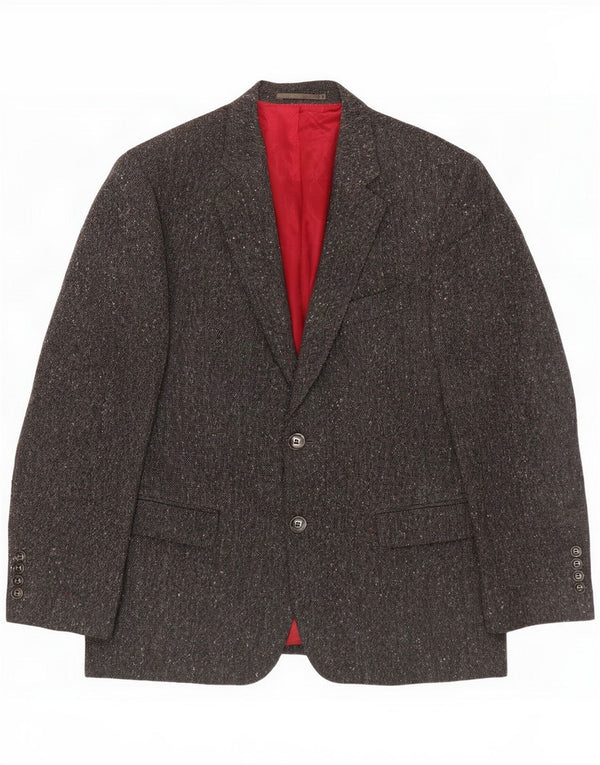 Magee Mens Short 2 Button Blazer Jacket Size 40 Medium Grey Flecked
