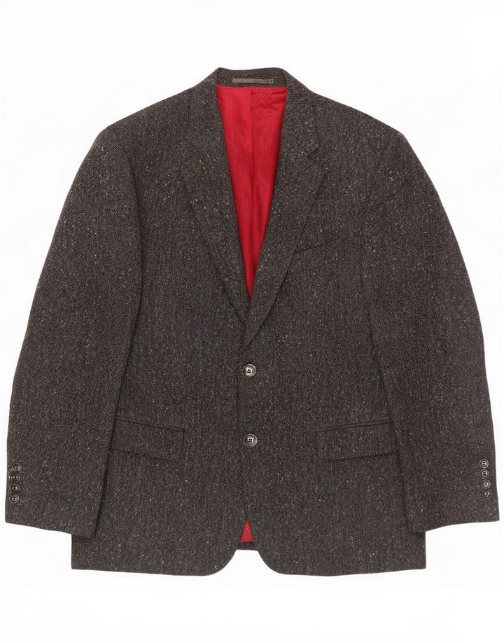 Magee Kort blazerjakke til mænd med 2 knapper Størrelse 40 Medium Grå Flecked