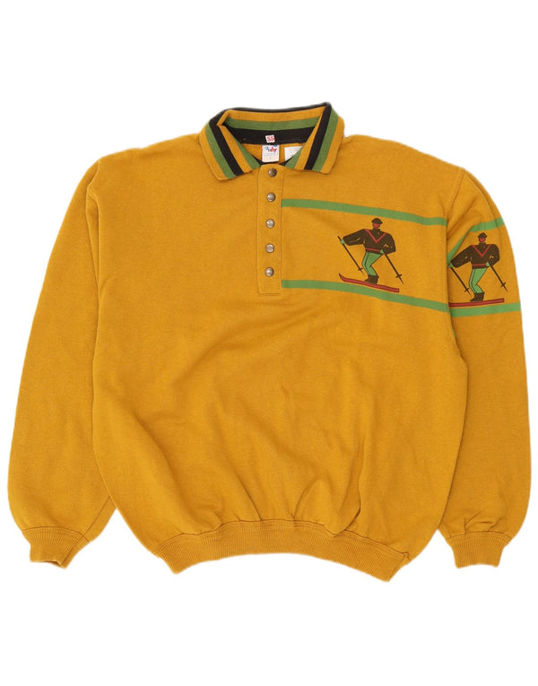 Roby Womens Graphic Full Tracksuit UK 16 Large Yellow Cotton