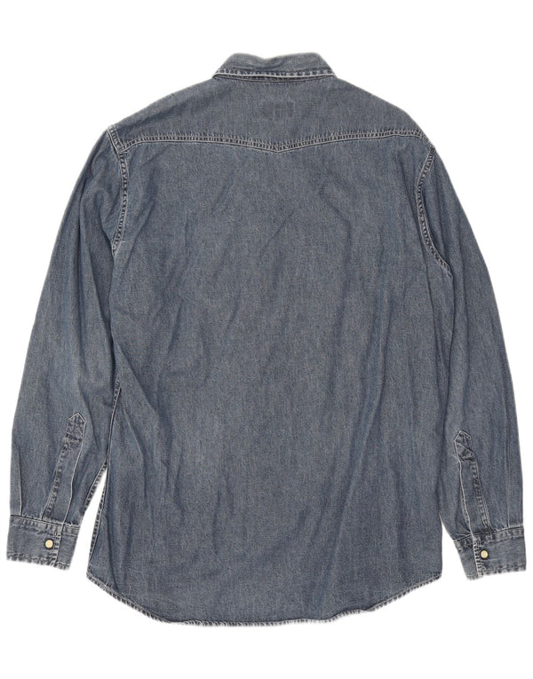 Brooksfield herre denim skjorte XL blå bomuld