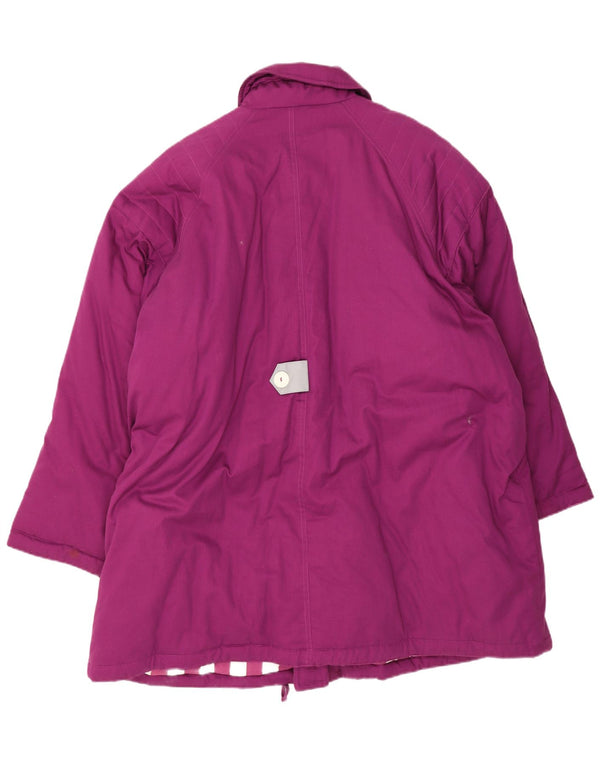 Vintage vindjakke til kvinder EU 52 4XL Lilla bomuld