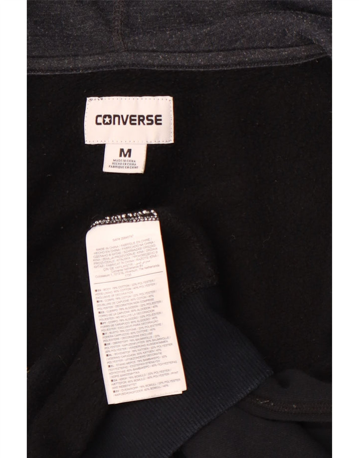 CONVERSE Dame Chuck Taylor Hættetrøje med lynlås UK 14 Medium Sort Bomuld