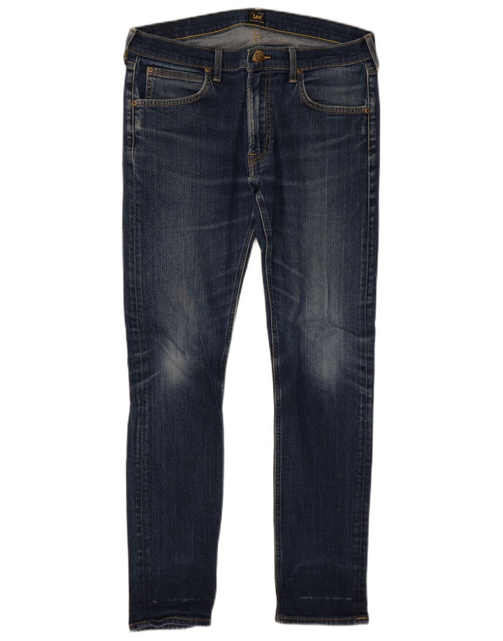 Lee Dame Luke Slim Jeans W34 L32 Blå Bomuld