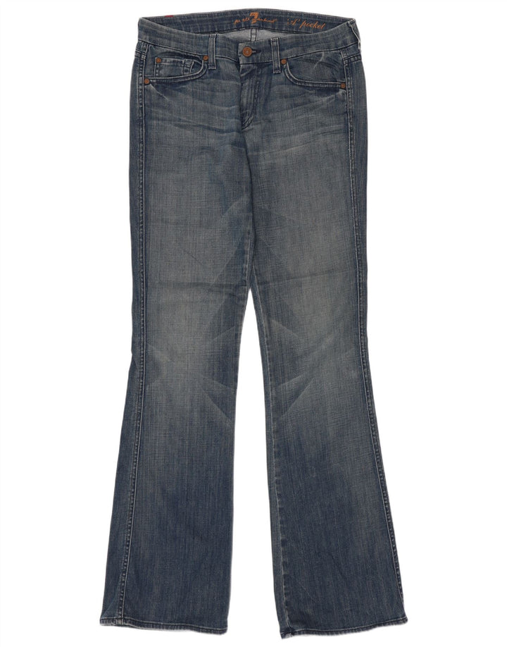 7 For All Mankind Kvinder Flared Jeans W32 L34 Blå Bomuld