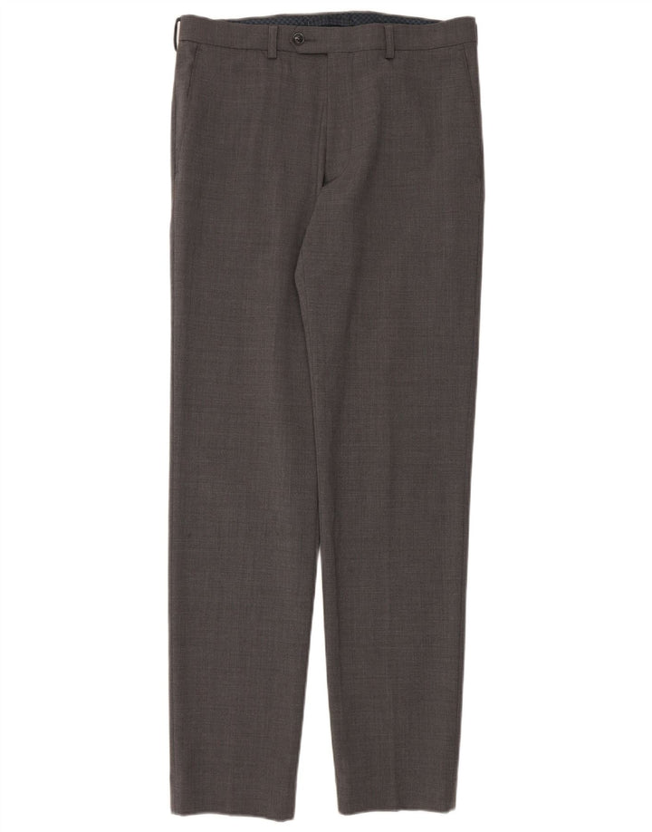 Marks & Spencer Herre Skræddersyet Fit Slim Suit Bukser W32 L33 Grå Uld