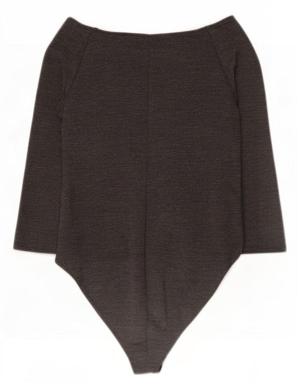 Zara Womens Lash 3/4-ærmet bodysuit UK 8 Small Grey