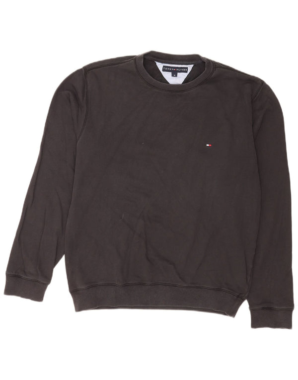 Tommy Hilfiger Herre Sweatshirt Jumper Medium Sort Bomuld