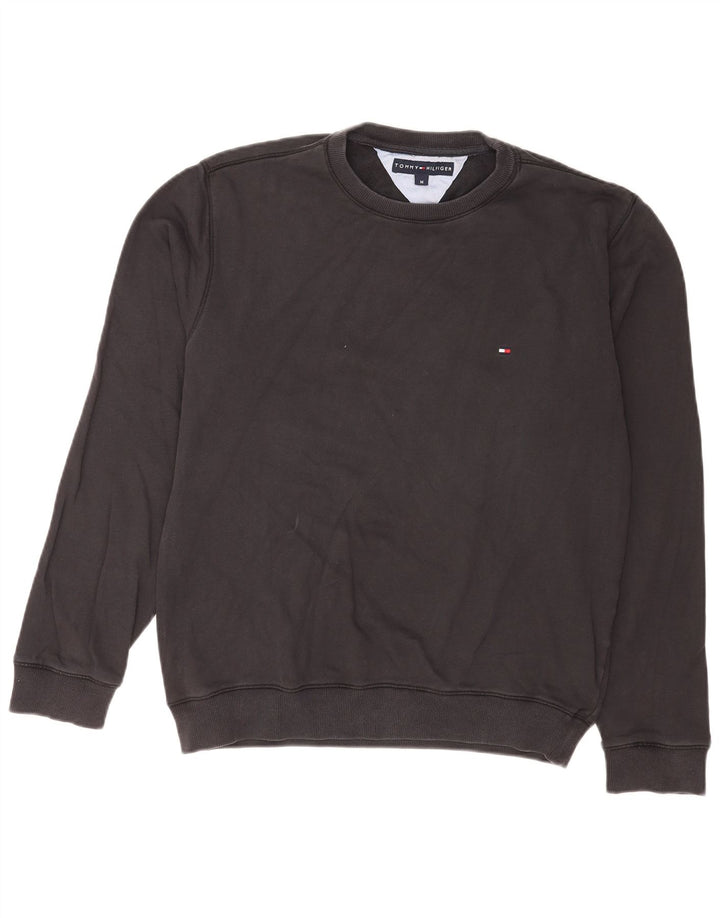 Tommy Hilfiger Herre Sweatshirt Jumper Medium Sort Bomuld