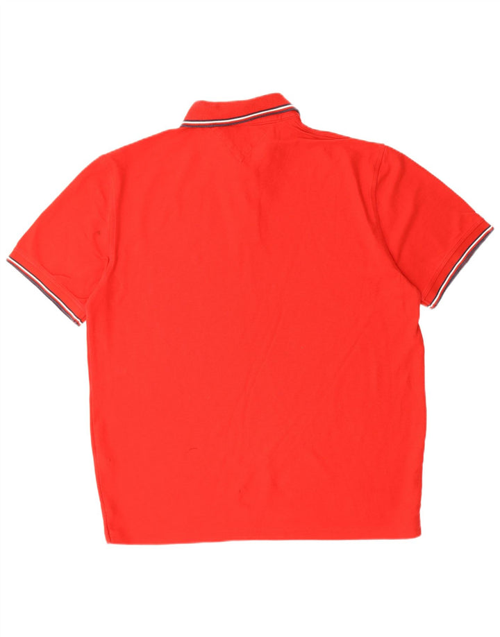 TOMMY HILFIGER Mens Polo Shirt 2XL Red Cotton