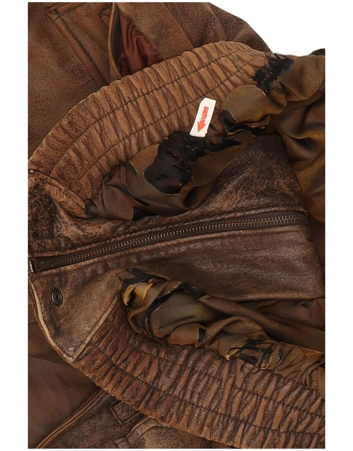 Mark Astor Herre Læder Gilet IT 48 Medium Brun