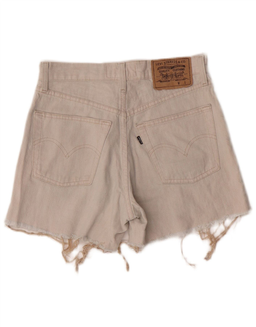 Levi's denimshorts til kvinder W29 Medium Off White