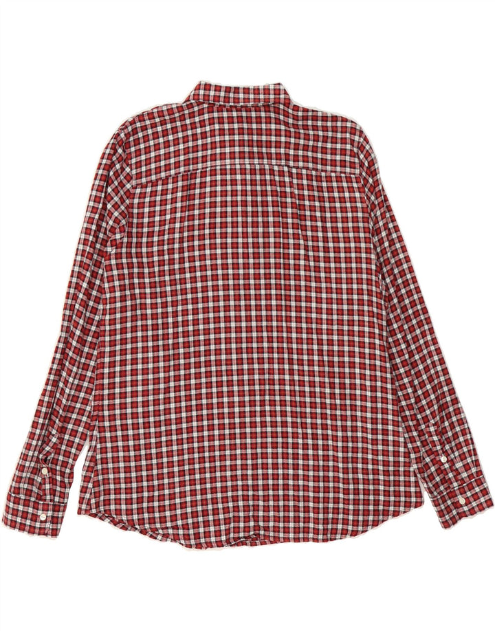 EDDIE BAUER Womens Shirt UK 16 Large Red Check Cotton Vintage Eddie Bauer and Second-Hand Eddie Bauer from Messina Hembry 