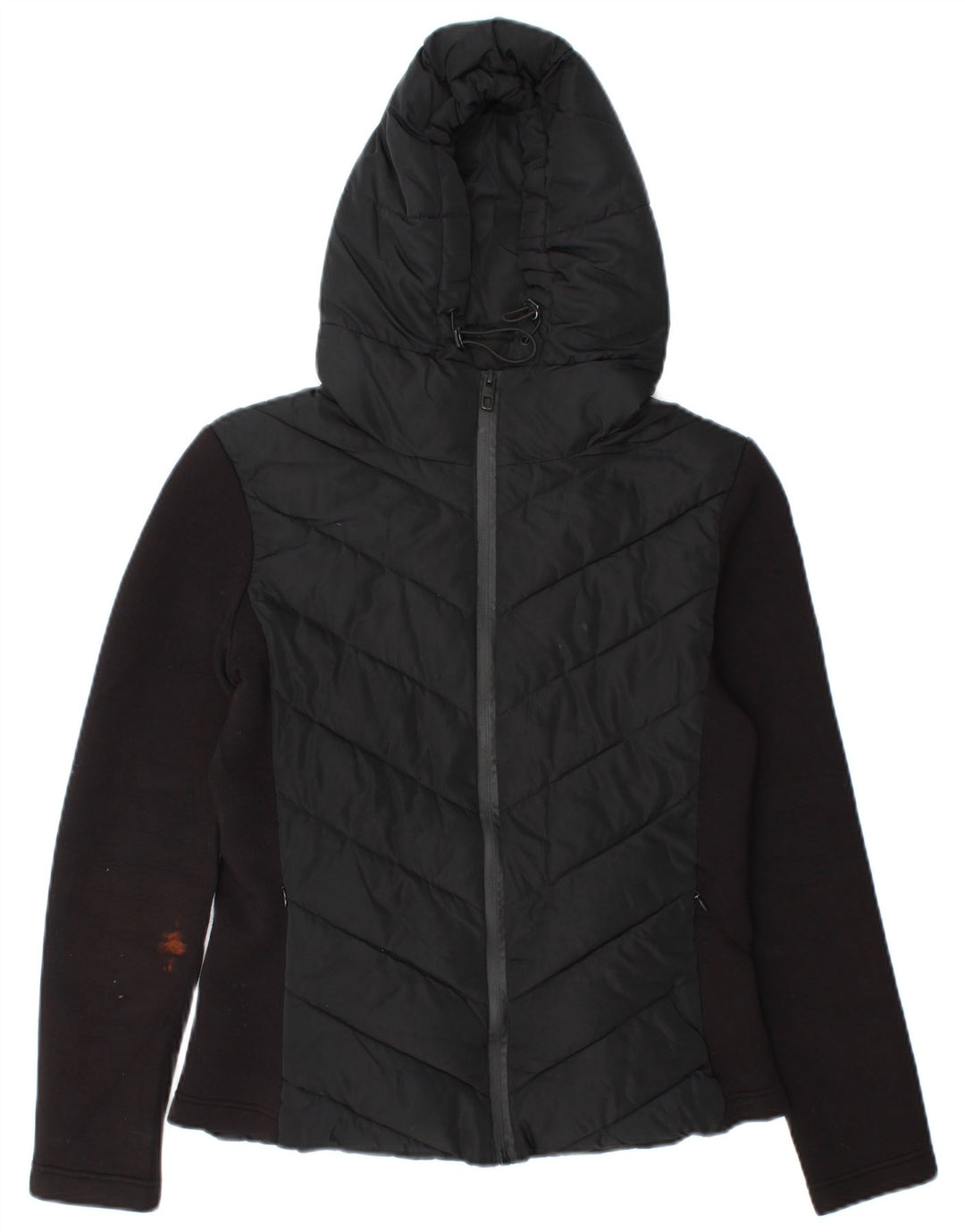 Zara hættejakke til kvinder UK 12 Medium Sort Colourblock Viscose