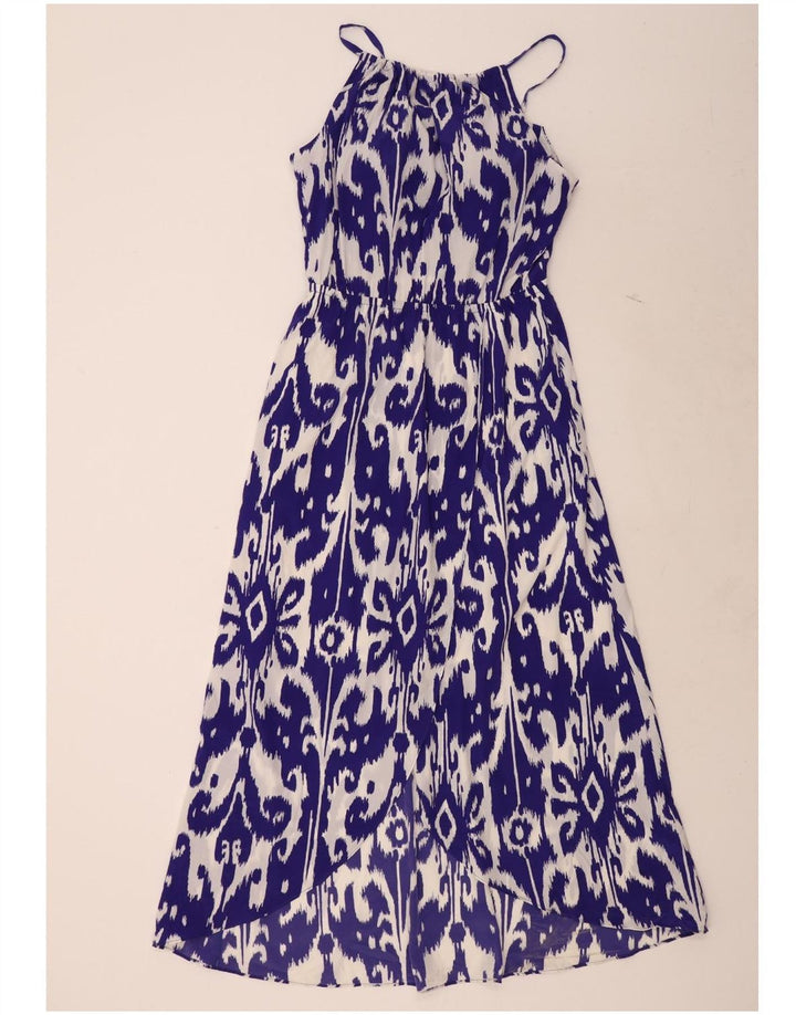 ATHLETA Womens Sleeveless Maxi Dress UK 16 Large Purple Ikat Polyester Vintage Athleta and Second-Hand Athleta from Messina Hembry 