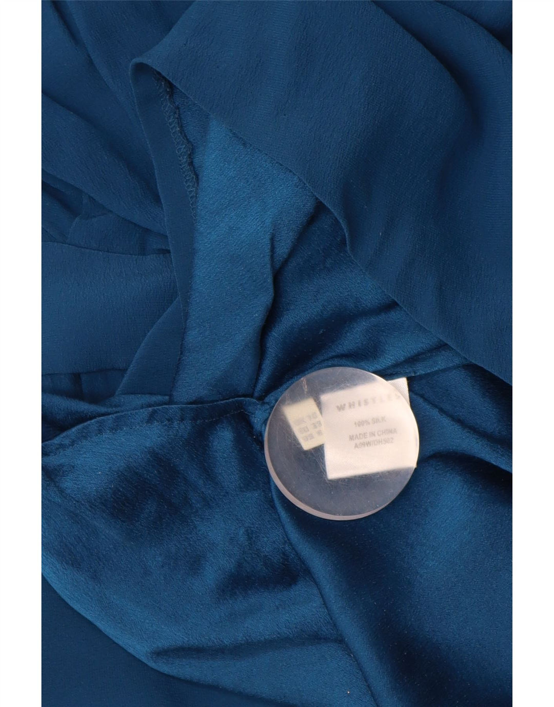 WHISTLES Dame ærmeløs boblekjole UK 10 Small Blue Silk