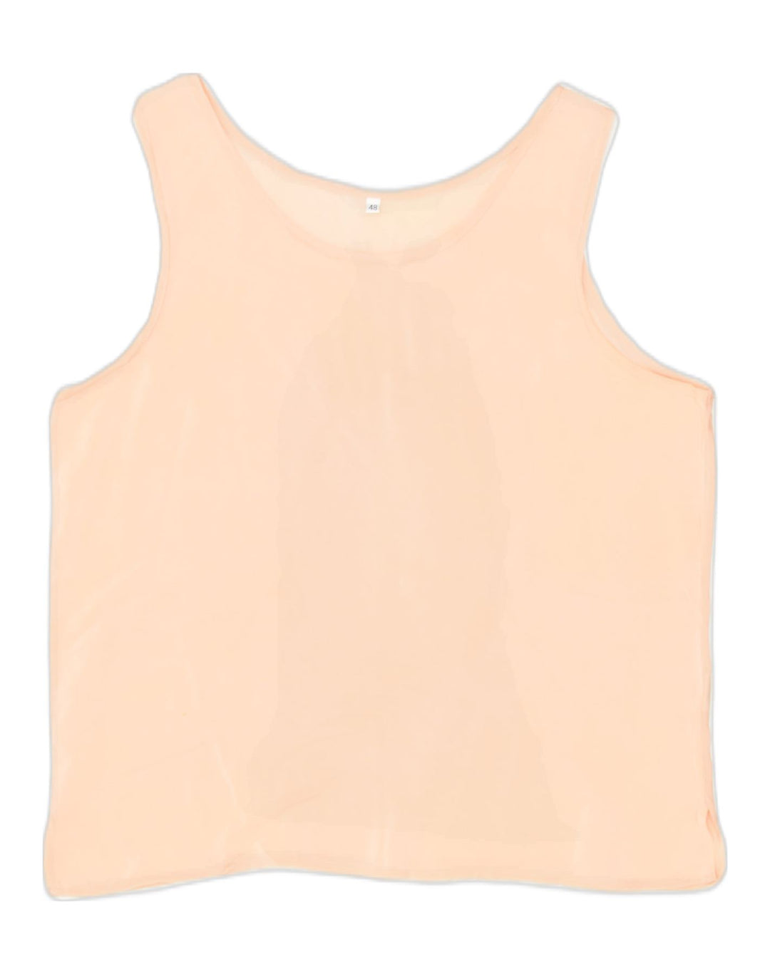 VINTAGE Womens Blouse Top IT 48 XL Orange Acetate | Vintage | Thrift | Second-Hand | Used Clothing | Messina Hembry 