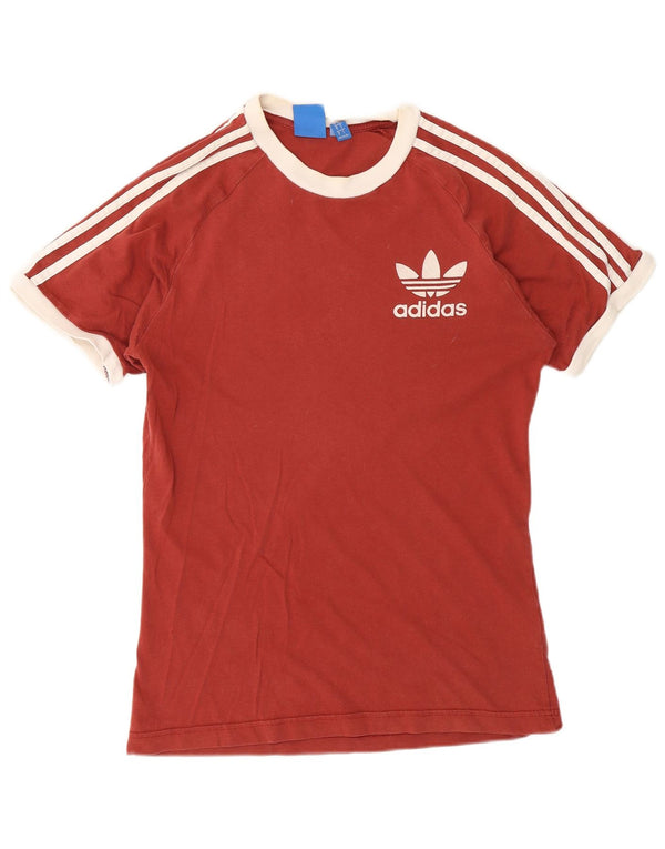 Adidas Herre Grafisk T-Shirt Top Lille Bourgogne Bomuld