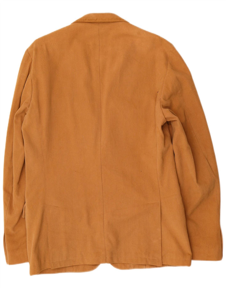 Zara Herre 2-knaps blazerjakke EU 48 Medium Brun Bomuld