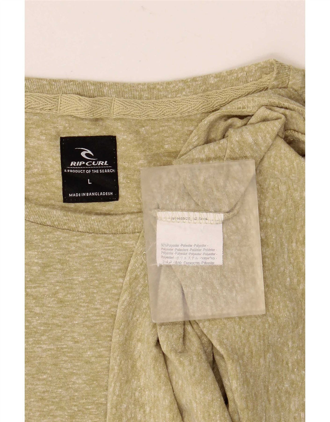 Rip Curl Herre grafisk T-shirt Top Stor Khaki Flecked Polyester
