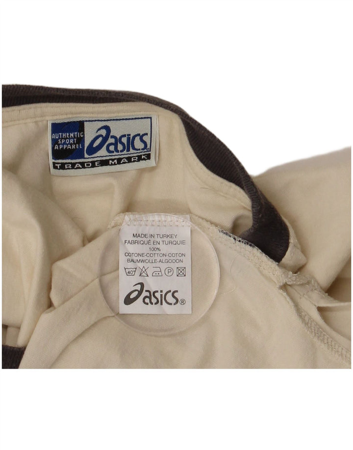 ASICS Herre grafisk T-shirt Top Stor Beige Bomuld