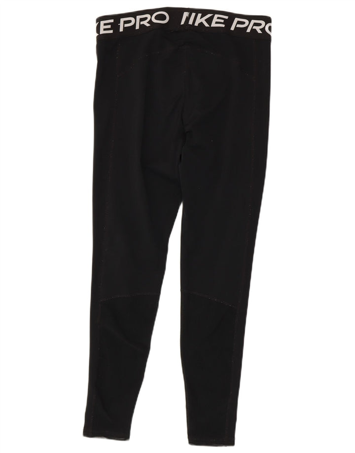 Nike Dame Dri Fit Grafiske Leggings UK 14 Large Sort