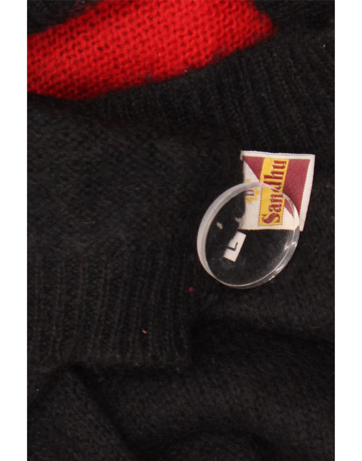 Sandhu Herre Rullehalstrøje Sweater Stor Rød Colourblock