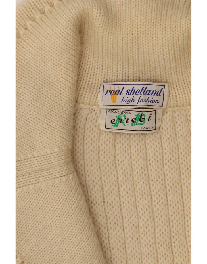 MAGLIERIA Womens Cardigan Sweater UK 14 Medium Beige Vintage Maglieria and Second-Hand Maglieria from Messina Hembry 