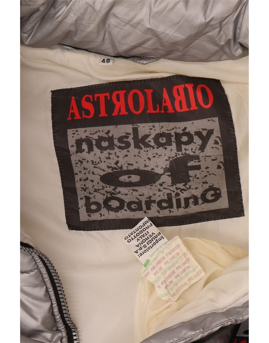 Astrolabio Herre Polstret Gilet IT 48 Medium Sølv Polyamid