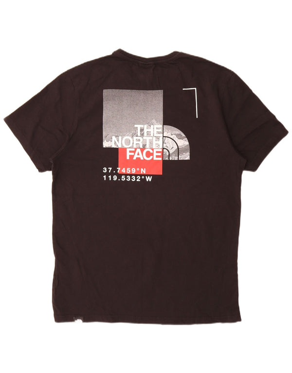 The North Face Herre grafisk T-shirt Top Medium Sort Bomuld