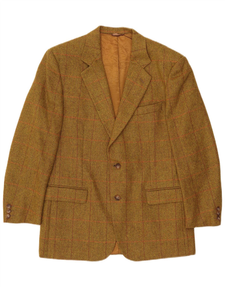 Henry Cottons Herre 2 Button Blazer Jacket IT 48 Medium Khaki Sildeben