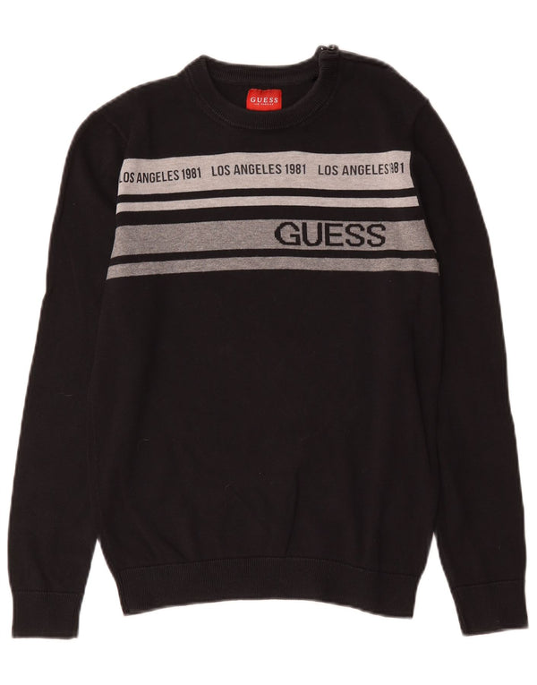 Guess Boys sweater med rund hals 12-13 år XS Sort Colourblock