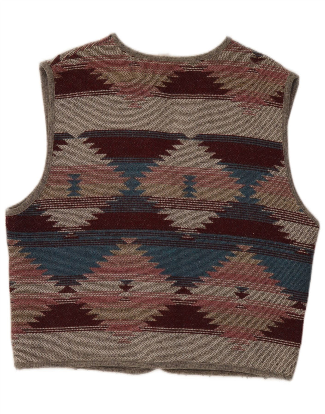 Vintage herrevest Stor flerfarvet Fair Isle Aztec