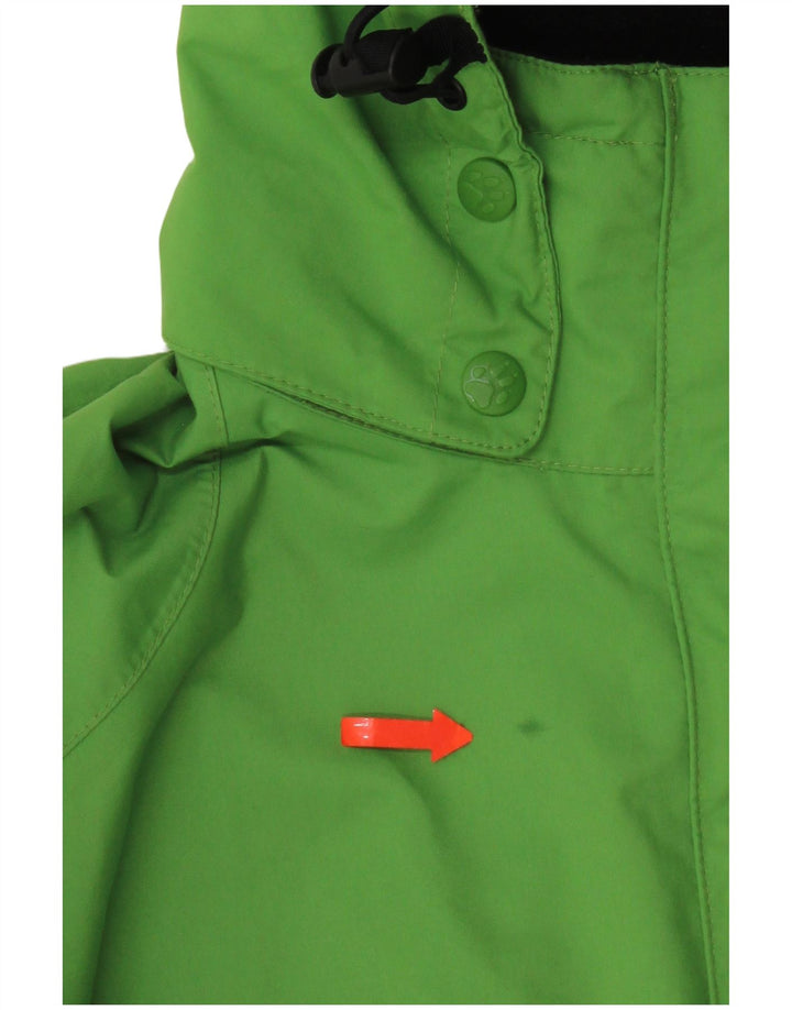 Jack Wolfskin Dame Regnjakke med hætte UK 14/16 Large Green Polyester